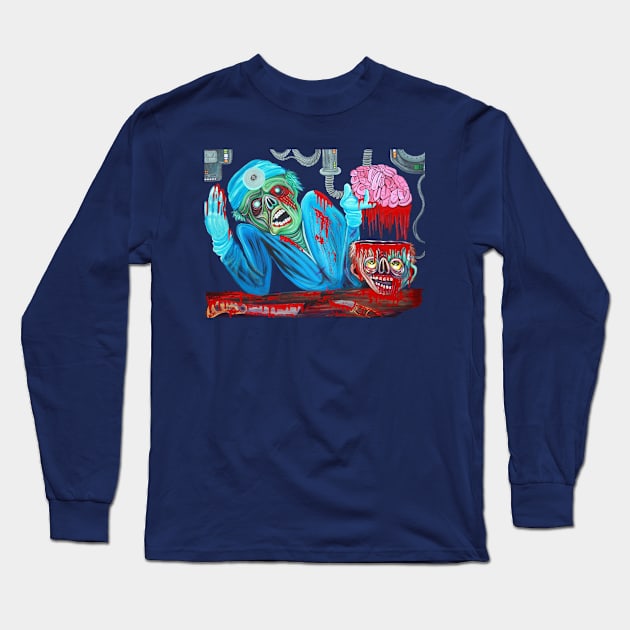 Zombie Brain Surgeon Long Sleeve T-Shirt by barbosaart